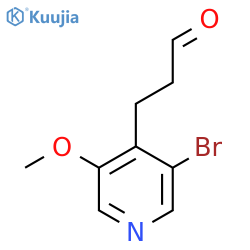 3-(3-bromo-5-methoxypyridin-4-yl)propanal structure