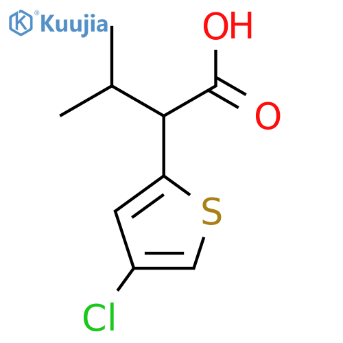 2-(4-chlorothiophen-2-yl)-3-methylbutanoic acid structure