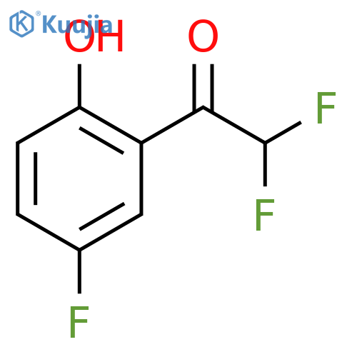 2,2-difluoro-1-(5-fluoro-2-hydroxyphenyl)ethan-1-one structure