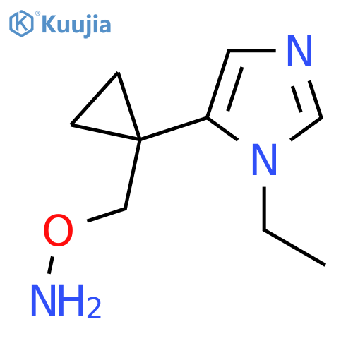 O-{1-(1-ethyl-1H-imidazol-5-yl)cyclopropylmethyl}hydroxylamine structure