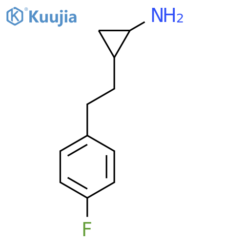 2-2-(4-fluorophenyl)ethylcyclopropan-1-amine structure