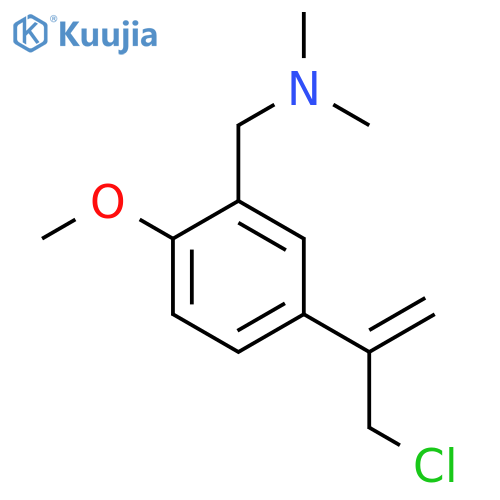 {5-(3-chloroprop-1-en-2-yl)-2-methoxyphenylmethyl}dimethylamine structure