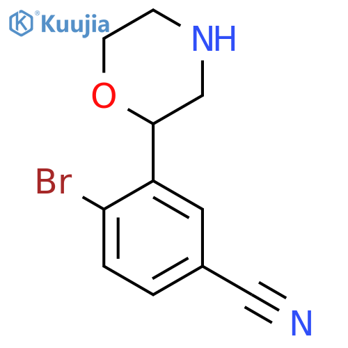 4-bromo-3-(morpholin-2-yl)benzonitrile structure