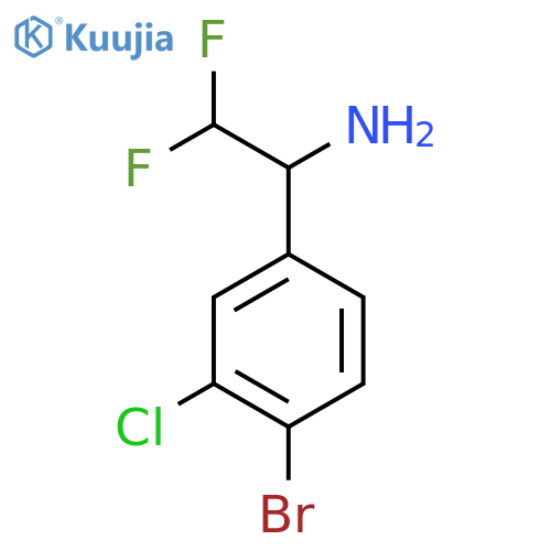 1-(4-bromo-3-chlorophenyl)-2,2-difluoroethan-1-amine structure