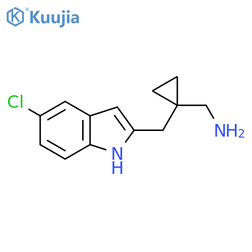 {1-(5-chloro-1H-indol-2-yl)methylcyclopropyl}methanamine structure