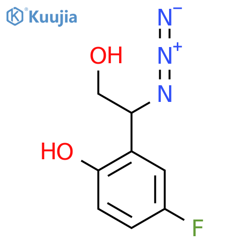 2-(1-azido-2-hydroxyethyl)-4-fluorophenol structure