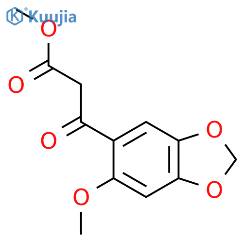 methyl 3-(6-methoxy-1,3-dioxaindan-5-yl)-3-oxopropanoate structure