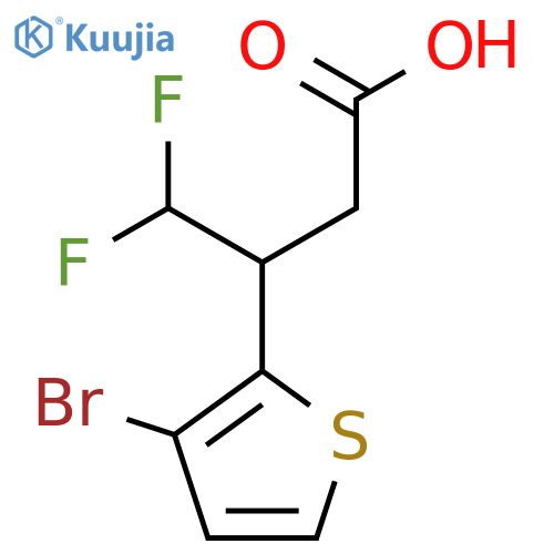 3-(3-bromothiophen-2-yl)-4,4-difluorobutanoic acid structure