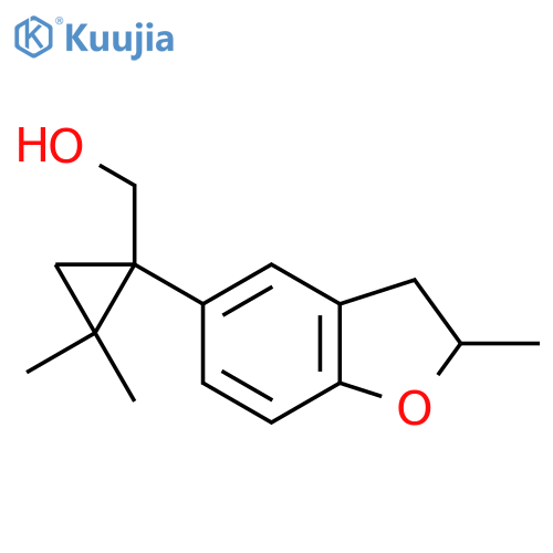 2,2-dimethyl-1-(2-methyl-2,3-dihydro-1-benzofuran-5-yl)cyclopropylmethanol structure