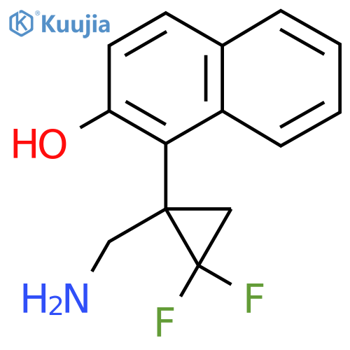 1-1-(aminomethyl)-2,2-difluorocyclopropylnaphthalen-2-ol structure