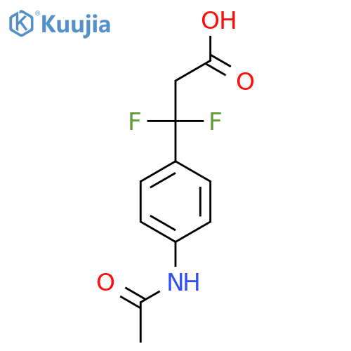 3-(4-acetamidophenyl)-3,3-difluoropropanoic acid structure