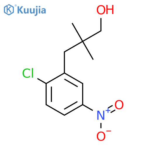 3-(2-chloro-5-nitrophenyl)-2,2-dimethylpropan-1-ol structure