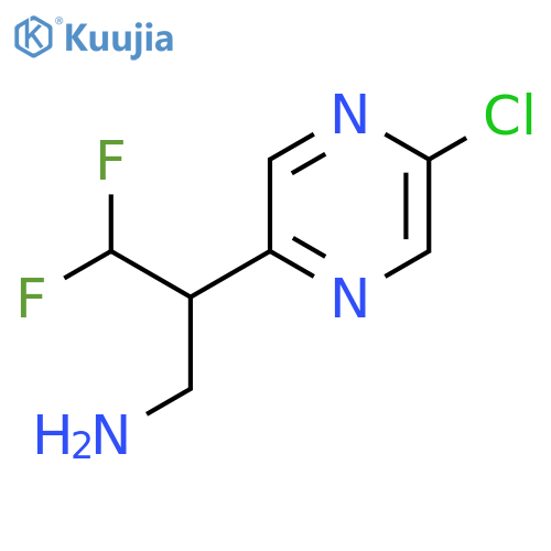 2-(5-chloropyrazin-2-yl)-3,3-difluoropropan-1-amine structure
