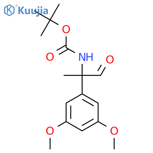 tert-butyl N-2-(3,5-dimethoxyphenyl)-1-oxopropan-2-ylcarbamate structure
