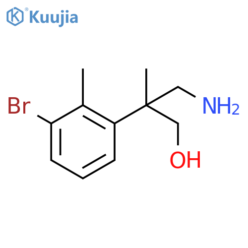 3-amino-2-(3-bromo-2-methylphenyl)-2-methylpropan-1-ol structure