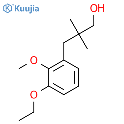 3-(3-ethoxy-2-methoxyphenyl)-2,2-dimethylpropan-1-ol structure