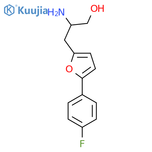 2-amino-3-5-(4-fluorophenyl)furan-2-ylpropan-1-ol structure