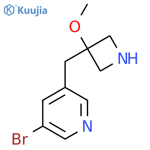 3-bromo-5-(3-methoxyazetidin-3-yl)methylpyridine structure