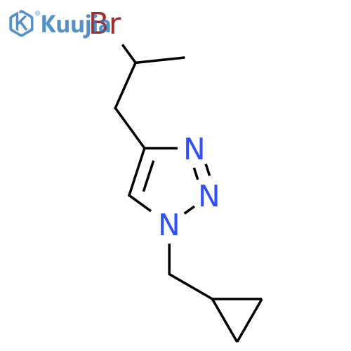 4-(2-bromopropyl)-1-(cyclopropylmethyl)-1H-1,2,3-triazole structure