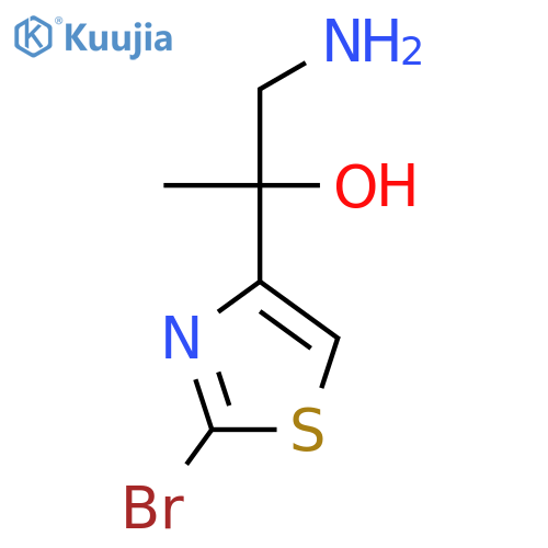 1-amino-2-(2-bromo-1,3-thiazol-4-yl)propan-2-ol structure