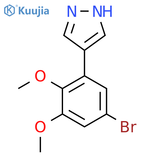 4-(5-bromo-2,3-dimethoxyphenyl)-1H-pyrazole structure