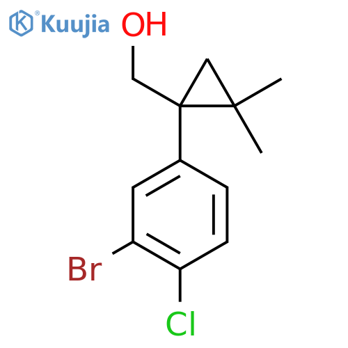 1-(3-bromo-4-chlorophenyl)-2,2-dimethylcyclopropylmethanol structure
