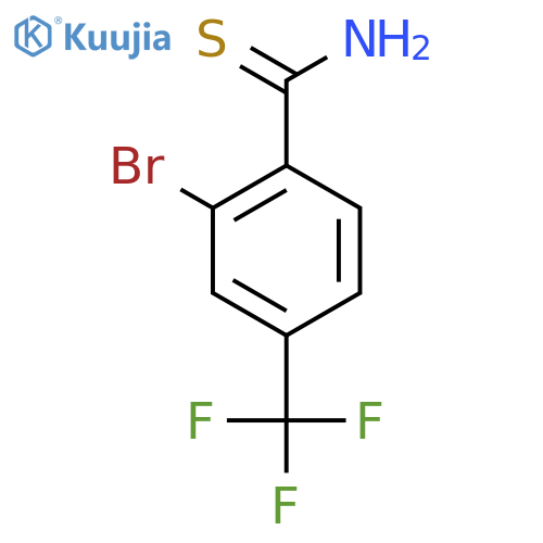 2-bromo-4-(trifluoromethyl)benzene-1-carbothioamide structure