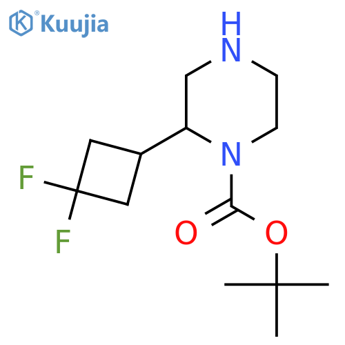 tert-butyl 2-(3,3-difluorocyclobutyl)piperazine-1-carboxylate structure