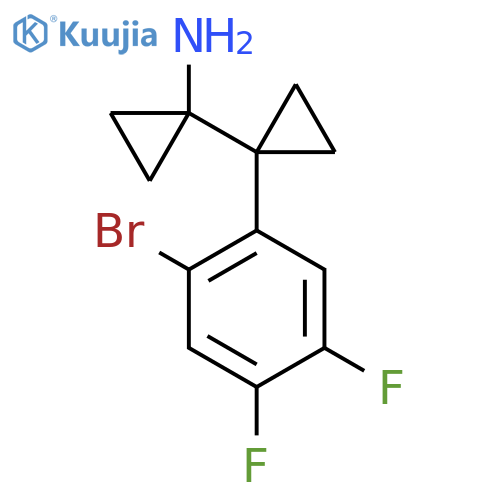 1-1-(2-bromo-4,5-difluorophenyl)cyclopropylcyclopropan-1-amine structure