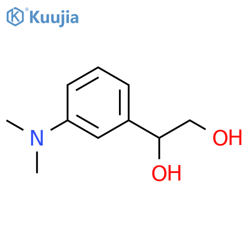 1-3-(dimethylamino)phenylethane-1,2-diol structure