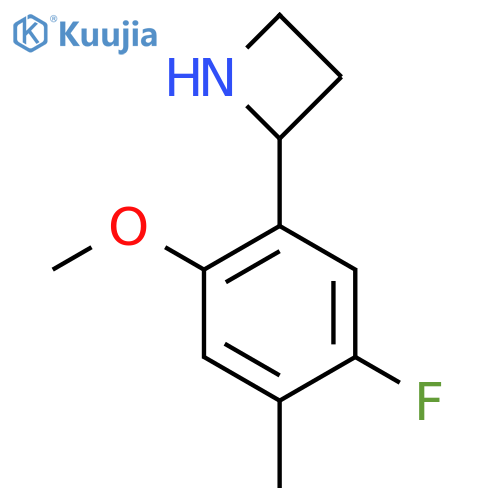 2-(5-fluoro-2-methoxy-4-methylphenyl)azetidine structure