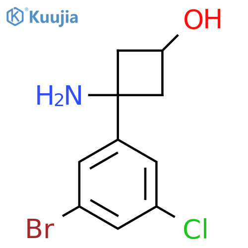 3-amino-3-(3-bromo-5-chlorophenyl)cyclobutan-1-ol structure