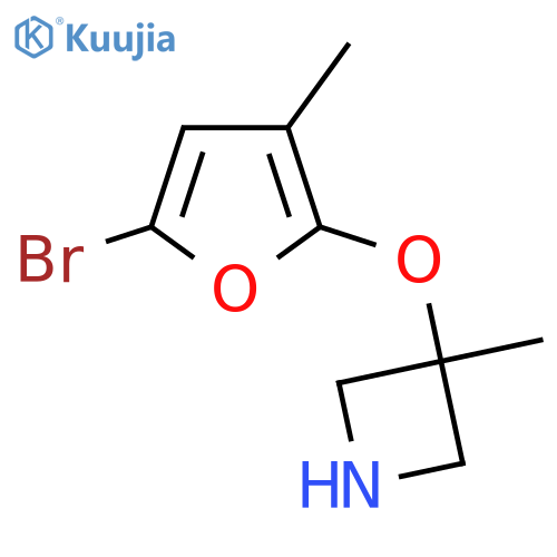 3-(5-bromo-3-methylfuran-2-yl)oxy-3-methylazetidine structure