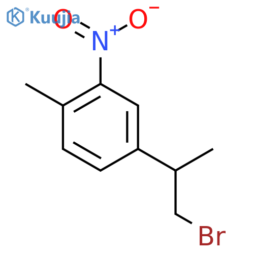4-(1-bromopropan-2-yl)-1-methyl-2-nitrobenzene structure