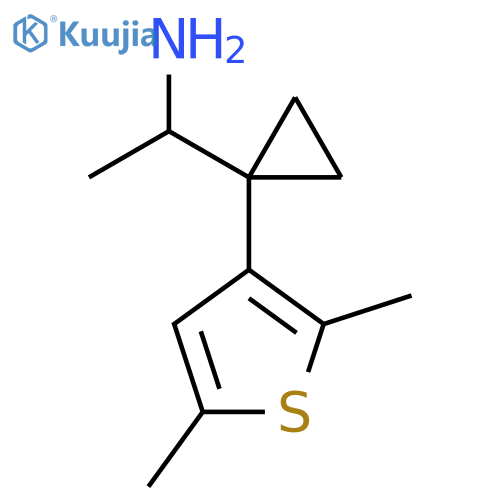 1-1-(2,5-dimethylthiophen-3-yl)cyclopropylethan-1-amine structure