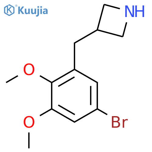 3-(5-bromo-2,3-dimethoxyphenyl)methylazetidine structure