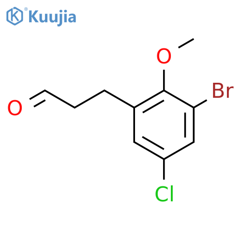 3-(3-bromo-5-chloro-2-methoxyphenyl)propanal structure