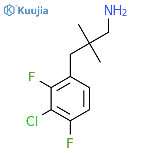 3-(3-chloro-2,4-difluorophenyl)-2,2-dimethylpropan-1-amine structure