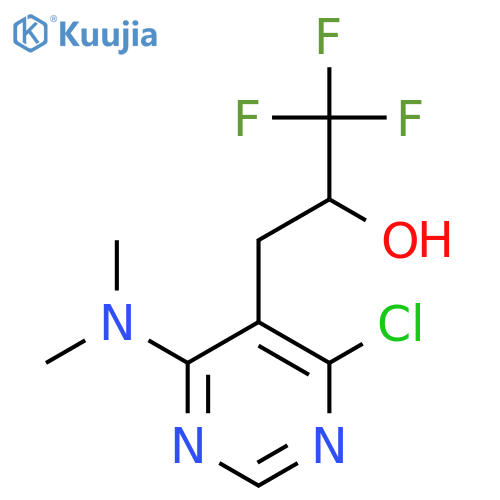 3-4-chloro-6-(dimethylamino)pyrimidin-5-yl-1,1,1-trifluoropropan-2-ol structure