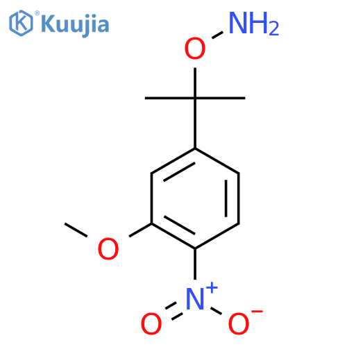 O-2-(3-methoxy-4-nitrophenyl)propan-2-ylhydroxylamine structure
