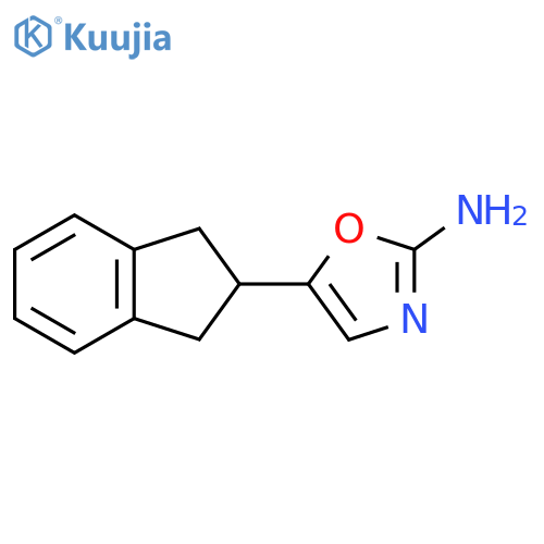 5-(2,3-dihydro-1H-inden-2-yl)-1,3-oxazol-2-amine structure