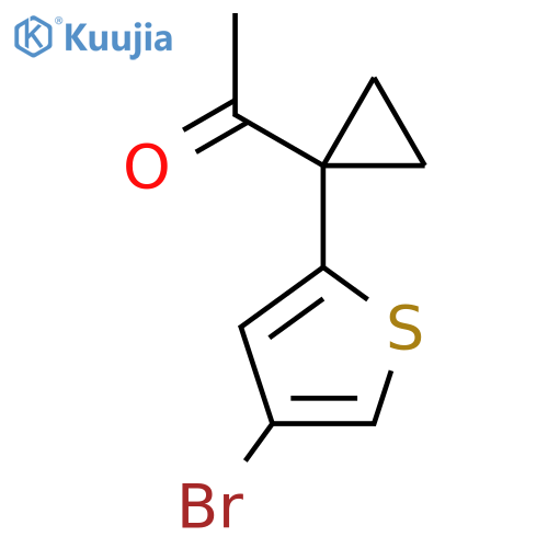 1-1-(4-bromothiophen-2-yl)cyclopropylethan-1-one structure