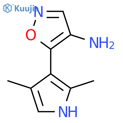 5-(2,4-dimethyl-1H-pyrrol-3-yl)-1,2-oxazol-4-amine structure