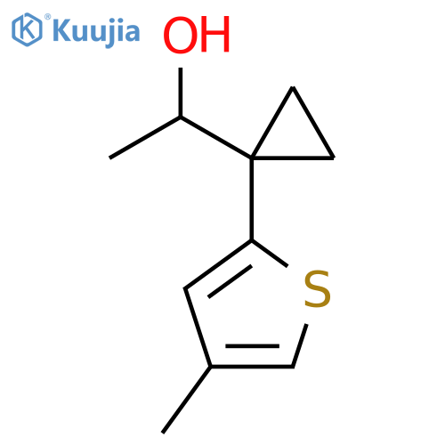 1-1-(4-methylthiophen-2-yl)cyclopropylethan-1-ol structure