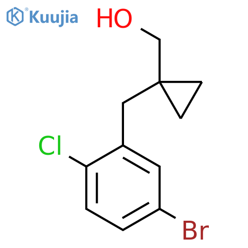 {1-(5-bromo-2-chlorophenyl)methylcyclopropyl}methanol structure