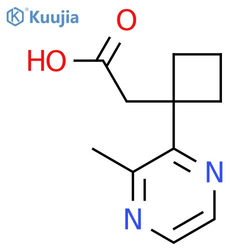 2-1-(3-methylpyrazin-2-yl)cyclobutylacetic acid structure