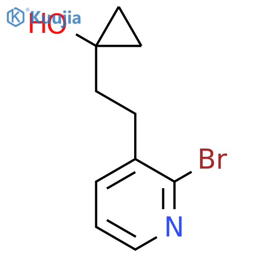 1-2-(2-bromopyridin-3-yl)ethylcyclopropan-1-ol structure