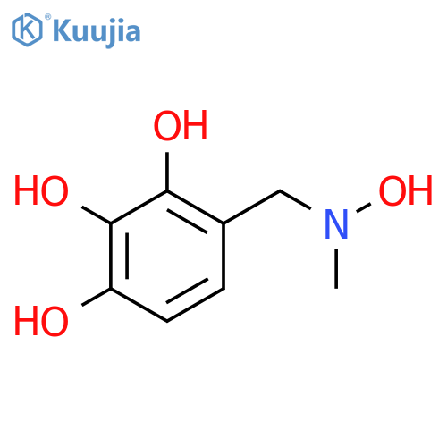 4-{hydroxy(methyl)aminomethyl}benzene-1,2,3-triol structure