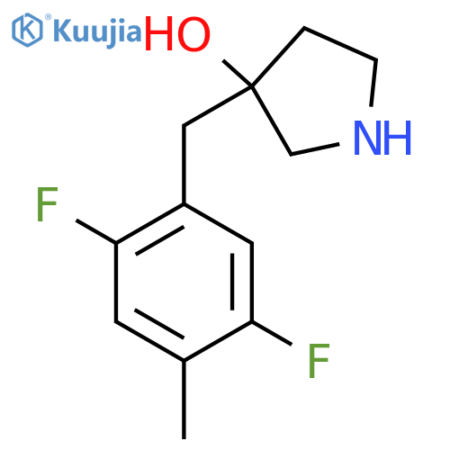 3-(2,5-difluoro-4-methylphenyl)methylpyrrolidin-3-ol structure