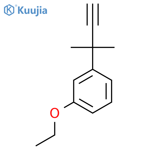 1-ethoxy-3-(2-methylbut-3-yn-2-yl)benzene structure